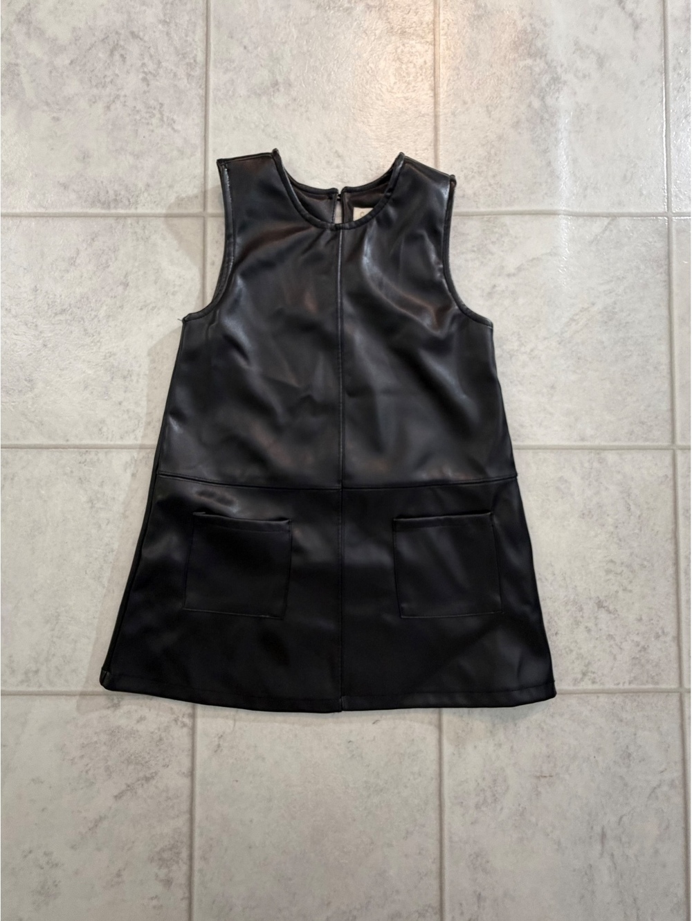Cynthia Rowley black faux leather girls dress size 3T